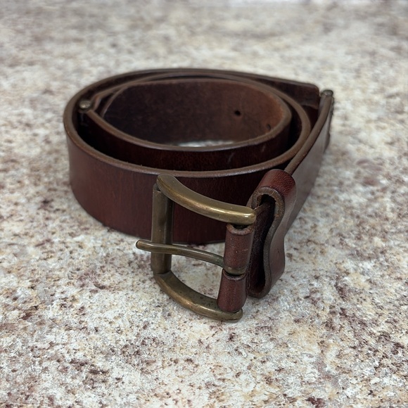 Banana Republic Belt Dark Brown hinged size 30 Leather Belt - Picture 1 of 7